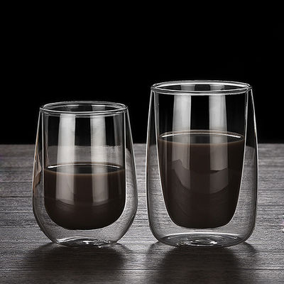 180ml/250ml taza de cristal aislada, tazas de café dobles a prueba de calor de la pared proveedor